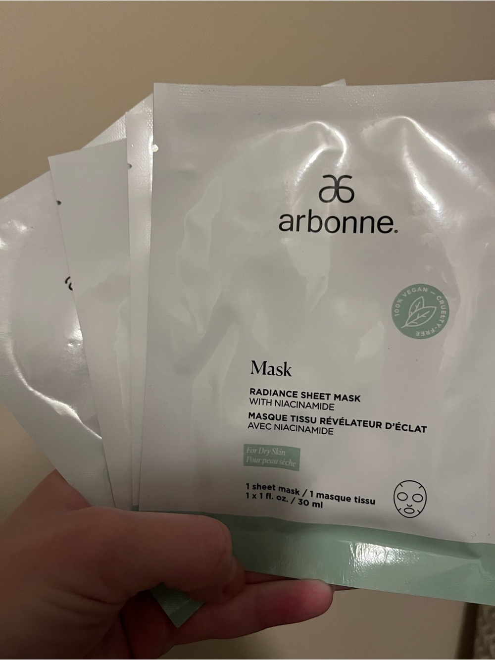 Arbonne Radiance Sheet Masks (Set of 4)